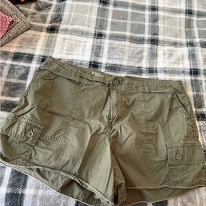 Olive Green Women's Cargo Shorts